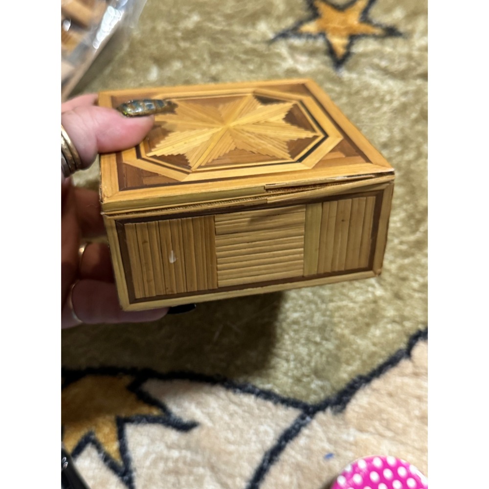 Handmade Wooden Trinket Box Coasters Set Philippines Star Design Decorative